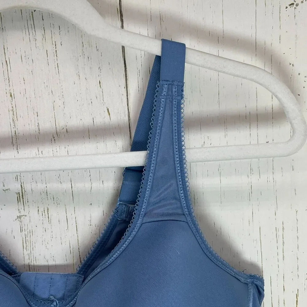 Wacoal Womens Size 40DD Basic Beauty T-shirt Spacer Bra Underwire 853192 Blue_4